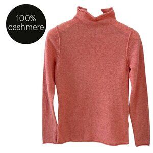 NICOLE MILLER pink cashmer turtleneck sweater s